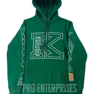 Sweat à capuche polaire d'hiver pour homme 100% coton brodé décontracté grande taille coupe classique 430g - Product Image 1