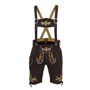 Nuevo estilo hecho a medida Lederhosen Bavarian Shorts Color sólido transpirable Lederhosen Bavarian Shorts para venta en línea - Product Image 4