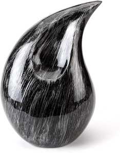 URNE TEARDROP GRAVÉE EN ALUMINIUM NOUVELLE ARRIVÉE URNE TEARDROP GRAVÉE EN MÉTAL AVEC ÉMAIL BLANC FINI pour USAGE FUNÉRAIRE - Product Image 4