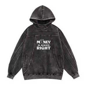 Sweat à capuche pour hommes 100% coton délavé à l'acide Design unique Meilleure vente Vêtements décontractés épais chaud respirant Sweat-shirt brodé - Product Image 2