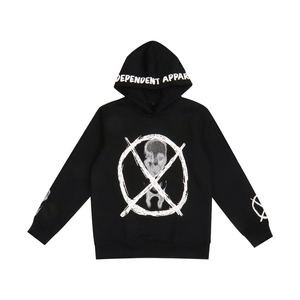 Sweat à capuche 100 % coton polaire uni délavé à l'acide, séchage rapide, logo personnalisé, style vintage urbain, couleurs et tailles personnalisables pour l'hiver - Product Image 1