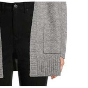 Cardigan Aperto per Ragazze, Ricamo Rosa, Design a Righe, in Acrilico e Lana, Taglia Media, per Autunno Inverno - Product Image 3