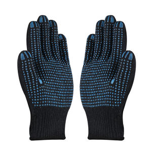 Cómodos guantes de trabajo punteados de punto sin costuras reutilizables con sujeción segura y destreza Guantes de seguridad resistentes al deslizamiento - Product Image 5