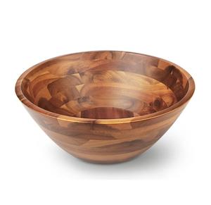 Bol de service rond en bois décoratif pour table, couleur naturelle, vaisselle de table, saladier, bols de service pour aliments - Product Image 4