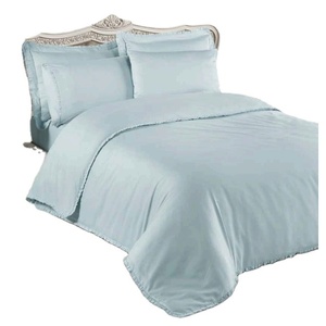 Ensemble de literie en satin de luxe 6 pièces, taille King, housse de couette XL, drap-housse en satin de coton, taies d'oreiller pour usage domestique - Product Image 1