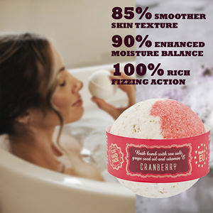 Bombas de Baño Hidratantes con Aroma a Arándano Rojo Hechas a Mano con Aceites Naturales, Producción en la UE, Ecológicas, para Venta al por Mayor - Product Image 3