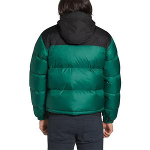Custom Green and Black Puffer Jacket Warm Quilted Winter <b>Coat</b> <b>Lightweight</b> Outdoor Wear for Men <b>Women</b> 2026 - Product Image 4