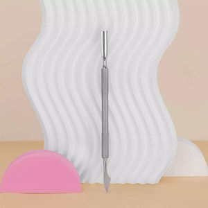 Cortador de Cutículas Profesional de Acero Inoxidable de Doble Uso, Cureta de Doble Cara para Limpieza de Uñas, Reutilizable - Product Image 2