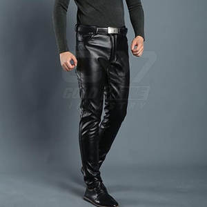 กางเกงหนังสำหรับผู้ชายกางเกงหนังมีโลโก้ของคุณเอง - Product Image 5