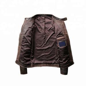 Vestes en cuir pour hommes personnalisées de haute qualité, vestes en cuir d'agneau pour hommes avec doublure en fourrure, service OEM - Product Image 4