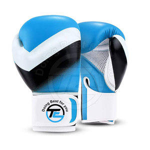 Guantes profesionales de cuero de vaca de 14Oz y 16oz Guantes de combate de boxeo personalizados de alta calidad de cuero PU para artes marciales - Product Image 2