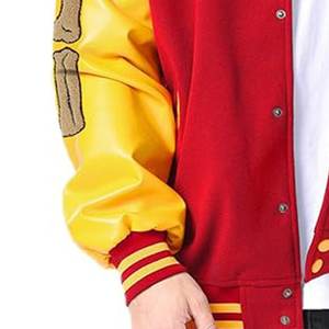 Blousons universitaires pour hommes en toile enduite, à capuche, coupe-vent, décontractés, respirants, avec logo frontal, motif brodé personnalisé rouge, très demandés - Product Image 4