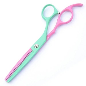 Ciseaux de coupe de cheveux roses professionnels Texture ciseaux amincissants ciseaux de coiffeur avec peigne pinces à cheveux - Product Image 5