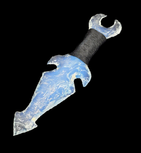 Cuchillo de Opalita Hecho a Mano con Hilo Intrincadamente Enrollado, Cuchillo Único de Colección, Daga de Caza, Regalo Hecho a Mano para Él - Product Image 2