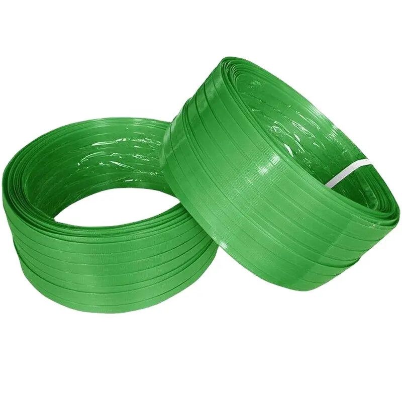 Bande de cerclage en plastique de bracelet en PET vert haute résistance de marque Fanghua avec surface en relief