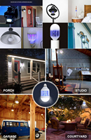 Bug Zapper Ampoule 2 en 1 Fly Killer Lampe E27 Led Électronique Insecte et Moustique Tueur Lampe Ampoule
