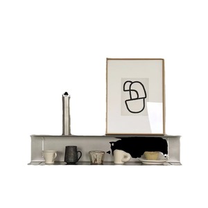 Paslanmaz Çelik Tek Parça Bölme Paneli Kahve Köşesi Duvara Monte Raf Kare Teşhir Çok Katmanlı Modern Dayanıklı - Product Image 2