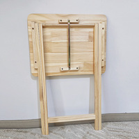 Table pliante moderne en bois massif, table de camping portable, table de pique-nique en bois gain de place pour jardin, plage, voyage, barbecue, fête