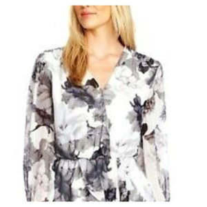 Top Peplum Asimmetrico con Stampa Floreale da Donna Vince Camuto in Bianco, Collezione Maglie in Maglia Taglia Grande - Product Image 3