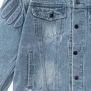 Custom Casual Denim <b>Jacket</b> Factory Wholesale Women Big and Tall Big & Tall <b>Trucker</b> <b>Jacket</b> Ladies <b>Jacket</b> Jeans 100% Cotton Shell - Product Image 6