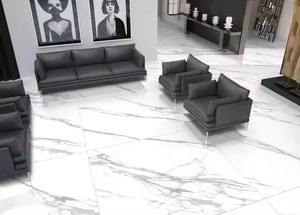 Exportateur Vistaar Argos Nero Carreaux de porcelaine polie 120x120 Couleur de sol brillante 4x4 Corps mobile Salon Usine indienne - Product Image 5