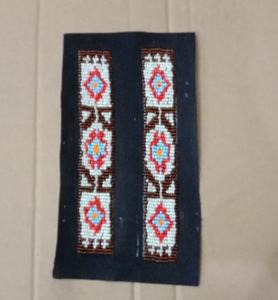 แพทช์ทำด้วยมือลูกปัดสีฟ้าแพทช์งานฝีมือพื้นเมืองลูกปัดไข่มุกงานปักตามสั่ง - Product Image 6