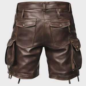 Customized Cotton Men's Casual Shorts Breathable Quick Dry Drawstring Closure Vintage Decoration <b>Mid</b> Waist Customizable Fabric - Product Image 4