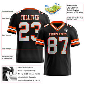 Maillot de football américain toutes saisons personnalisé léger pour la jeunesse et l'école universitaire uniforme de coupe athlétique - Product Image 6