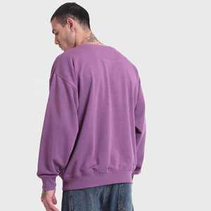 2025 sweat-shirt en coton personnalisé pour hommes OEM sur mesure col rond uni coupe ample conception tricoté pour l'hiver Option de Logo personnalisé - Product Image 4