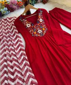 Diseñador Salwar Kameez con bordado Kurta Bottom Dupatta Set Para Boda y ropa festiva - Product Image 6