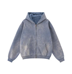 Sudadera con Capucha de Algodón Lavado al Ácido para Hombre con Aspecto Personalizado de Alta Calidad para Ropa Urbana Diaria - Product Image 2