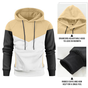 Sudaderas con capucha de alta calidad para hombre hechas en sudaderas con capucha de lana multicolor para adultos para ropa informal con logotipo personalizado - Product Image 3