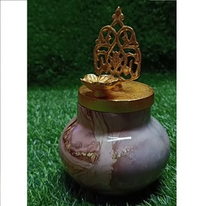 Jarrones de cristal de flores de venta de tendencia, jarrón impreso de mesa a la moda, forma redonda transparente, decoración del hogar, jarrón ovalado de cristal Meena - Product Image 5