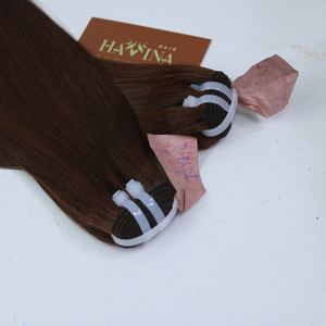 Trame de cheveux humains droits bruns non traités, extensions de cheveux Remy soyeux et doux pour les salons de beauté - Product Image 5