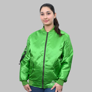 Chaqueta de bombardero de hombre impermeable de nailon con doble cremallera y diseño de invierno con logotipo personalizado - Product Image 4