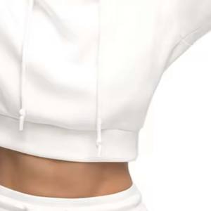 Streetwear Wholesale Autumn Women Hoodies Pockets <b>Crop</b> Sport Jacket Female Fitness Yoga Shirt <b>Top</b> Workout Hoodies - Product Image 2