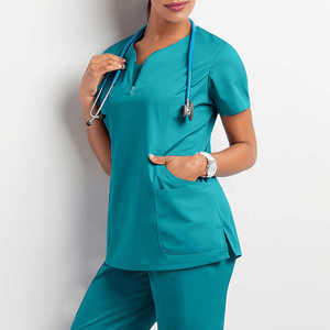 Uniformes de Enfermería Unisex Personalizados de Fábrica OEM, Diseño Hermoso, Tela de Poliéster/Algodón Tejida de Alta Calidad, Conjuntos de Uniformes Médicos - Product Image 2