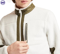 Veste en polaire sherpa fine de haute qualité pour homme, col montant, poches avant, coupe-vent, respirante, écologique, séchage rapide pour l'hiver