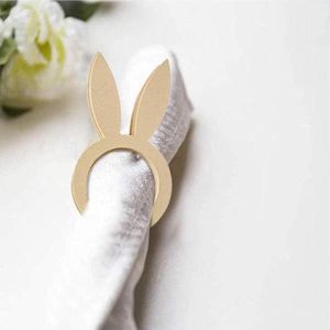 Rabbit Napkin Ring Wood <b>Easter</b> Decoration for Home Party <b>Ornaments</b> Dinner Table Supplies Weddings and Christmas Holidays - Product Image 5