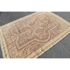 Alfombra Vintage Grande de 5.9x8.1 pies, Alfombra Turca, Alfombra Oriental de Lana Beige Marrón - Product Image 4