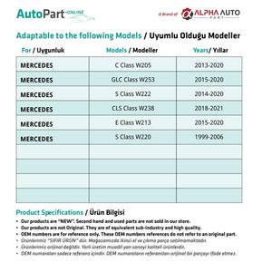Cubierta del Botón de la Ventanilla de la Puerta del Pasajero Derecha para Mercedes Clase GLC W253, Clase E W213 - Product Image 2