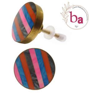 Perillas de armario de latón de resina de colores mezclados artesanías para cajones de cocina tocador de dormitorio Hoteles al aire libre almacenes - Product Image 1