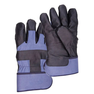 Gants de travail de sécurité de construction robustes Gants de gréeur en cuir fendu Soudage en caoutchouc Meubles de jardinage industriel Anti-coupure - Product Image 1