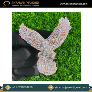 Colgante de águila de Hip Hop con hielo de Plata de Ley 925, oro rosa personalizado VVS DEF, Diamante moissanita, regalo de aniversario de cumpleaños para hombres - Product Image 3