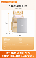SUN EIGHT Sac à dos pour étudiants du secondaire et du supérieur de 18,5 pouces pour filles et garçons, sac à dos léger pour ordinateur portable, modèle 8636