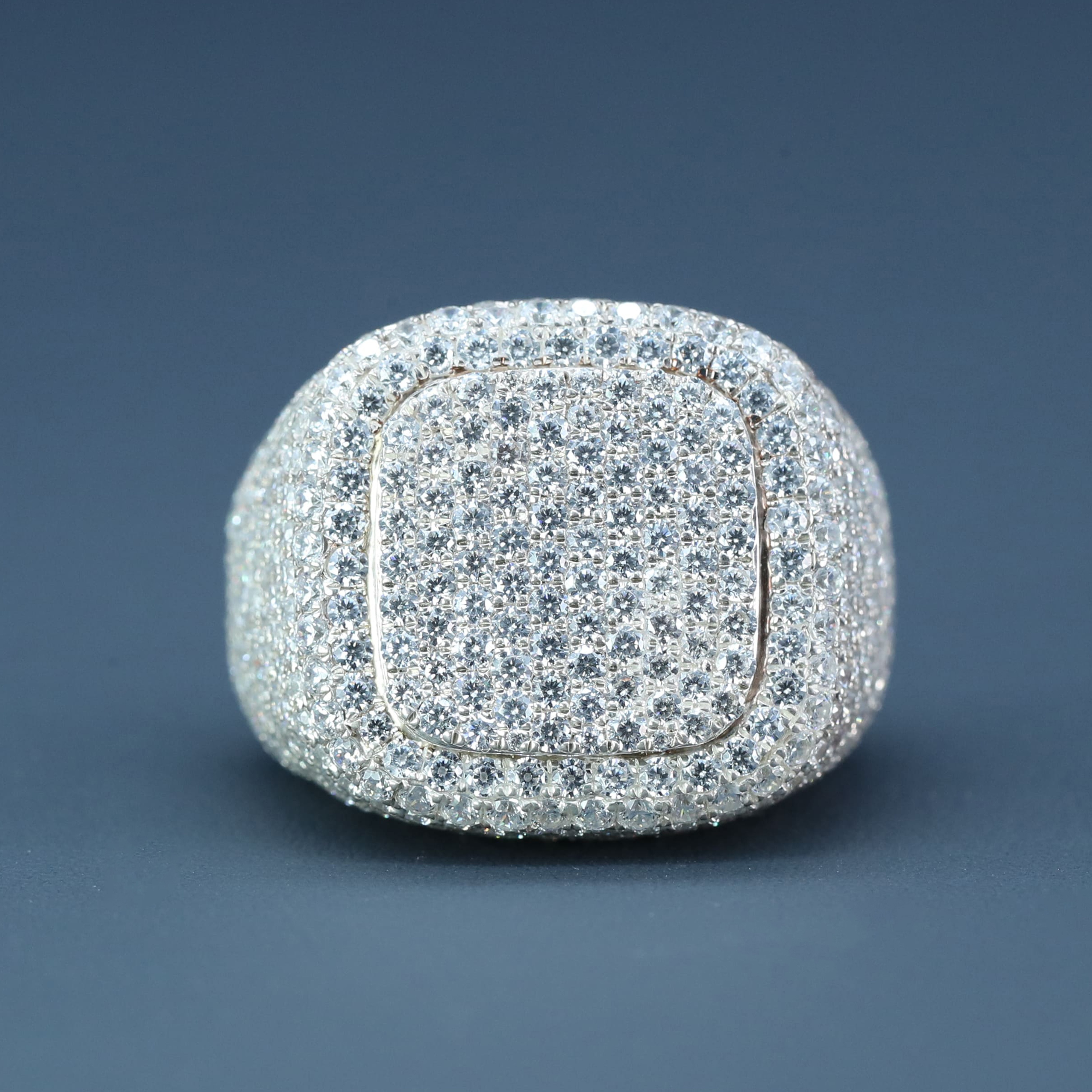 Luxury Custom Jewelry Hip Hop Moissanite Diamond VVS Clarity Ring in 925 Sterling Silver Trending Ring For Men's Fashion