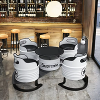 Meubles de bar/meubles d'hôtel/meubles de restaurant table industrielle et chaise industrielle chaise en acier inoxydable pour bar et hôtel