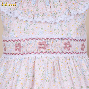 Niñas Smocked Trapeze Top ODM OEM conjuntos de ropa para niñas Romper para niños ropa para niños-DR4424 - Product Image 4