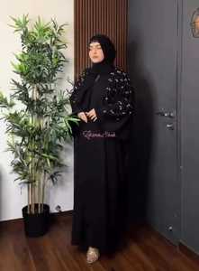 ชุดเดรสมุสลิมแบบดั้งเดิมผ้าคาฟตันอาบายาปักด้วยมือชุดเดรสดูไบแบบดั้งเดิมสง่างามสำหรับงานปาร์ตี้ - Product Image 2