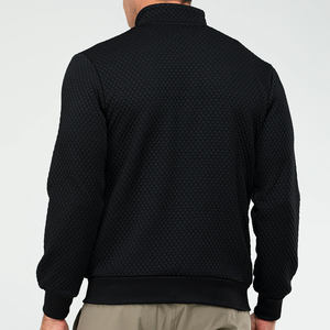 Nouveauté : sweat à capuche pour homme avec demi-zip, poche kangourou, veste pull, tissu doux mélangé - Product Image 5